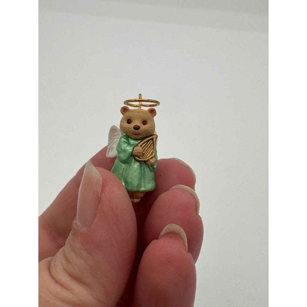 Hallmark Keepsake Nature's Angels Miniature Ornaments Set of 3 Bear Cat Beaver